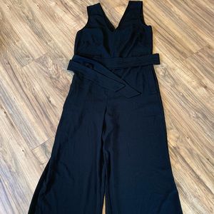 Max Studio Women's Sleeveless Tie Waist Jumpsuit